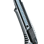 Нож MASTERTOOL 18 мм металлический с направляющей кнопочный фиксатор 17-0128