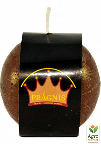Свічка "Рустик" куля (діаметр 6,5 см) коричнева
