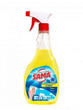 Засіб для миття скла "SAMA" 500 мл тригер (лимон)