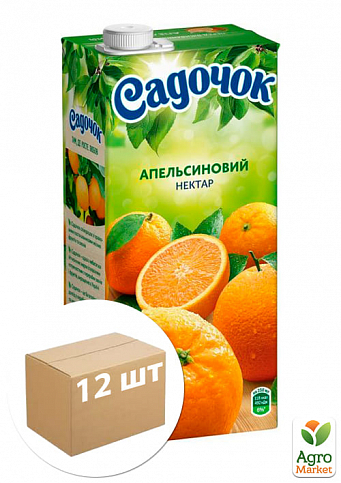 Нектар апельсиновый ТМ "Садочок" 0,95л упаковка 12шт