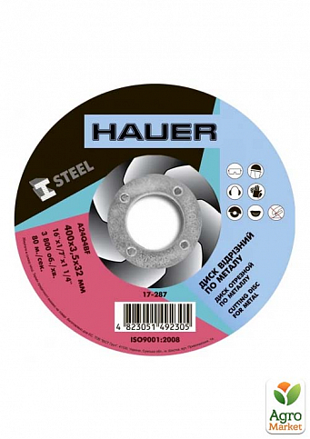 Коло відрізне по металу, 400х3,5х32 TM "Hauer" 17-287