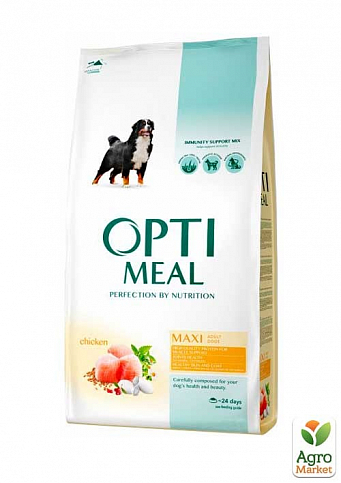 Сухий повнораційний корм Optimeal для собак великих порід зі смаком курки 12 кг (2822550)
