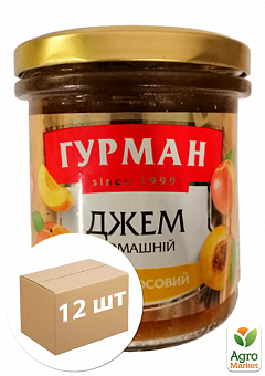 Джем абрикосовий ТМ "Гурман" 350г упаковка 12шт2