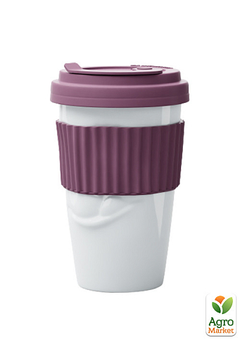 Чашка з кришкою Tassen "Смакота", (400 мл), порцеляна, фіолетовий (TASS29002) - фото 4