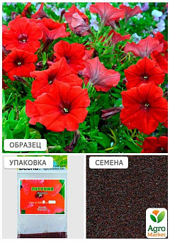 Петуния "Красная" (Зипер) ТМ "Весна" 1г22