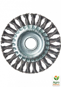 Щетка дисковая Vitals плетеная сталь 125×22,2 м, 0,5 мм1