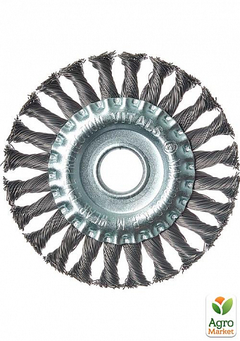 Щетка дисковая Vitals плетеная сталь 125×22,2 м, 0,5 мм