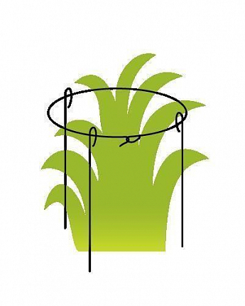 Опора для растений ТМ "ORANGERIE" тип Ri (зеленый цвет, высота 600 мм, кольцо 200 мм, диаметр проволки 4/3 мм)