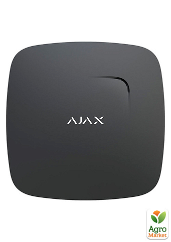 Беспроводной датчик дыма Ajax FireProtect black с температурным сенсором