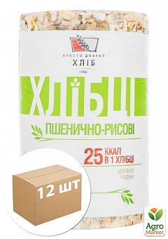 Хлебцы пшенично-рисовые ТМ "Просто добрый хлеб" 100гр упаковка 12 шт2