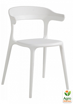 Кресло Papatya Luna-Stripe белое сиденье, верх белый (2336)1