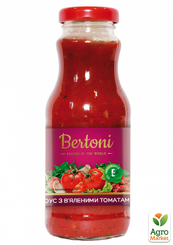 Соус з В'яленими томатами ТМ "Bertoni" 280г (скло) упаковка 6шт - фото 2