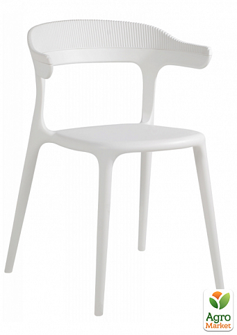 Кресло Papatya Luna-Stripe белое сиденье, верх белый (2336)
