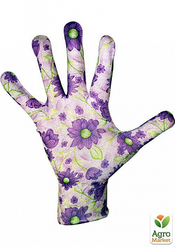 Тонкие летние рабочие женские перчатки (фиолетовые) N-10