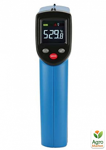 Безконтактний інфрачервоний термометр (пірометр) цв дисплей -50-530°C, 12:1, EMS=0,1-1 BENETECH GM533A - фото 4