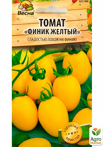 Томат "Финик желтый" (Новый пакет) ТМ "Весна" 0.1г - фото 2