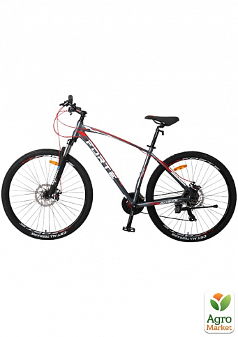 Велосипед FORTE TITAN размер рамы 19" размер колес 27,5" серо-красный (117172) - фото 3