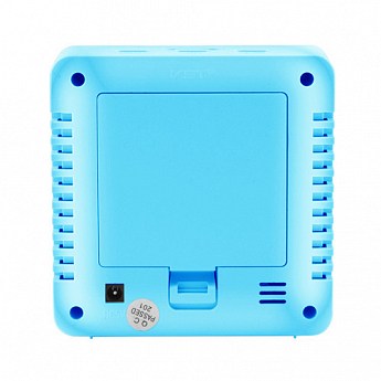 Часы сетевые VST-887Y-5, голубые, температура, влажность, USB - фото 3