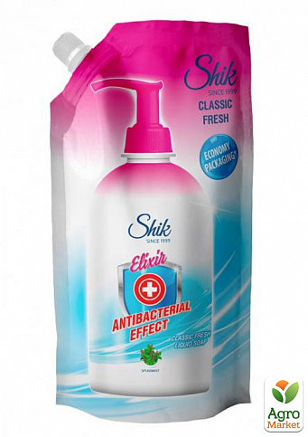 Мило рідке Shik Elixir Antibacterial Effect Класична свіжість (дойпак) 500 мл