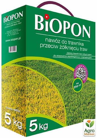 Минеральное Удобрение для газона против пожелтения травы ТМ "BIOPON" 5кг