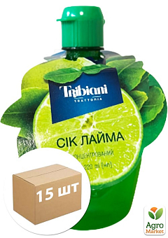 Сок лайма концентрированный ТМ "Tribiani" 220мл упаковка 15 шт2