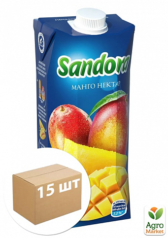 Нектар манговый ТМ "Sandora" 0,5л упаковка 15шт