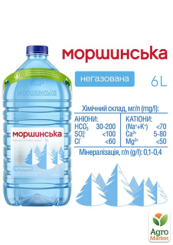 Минеральная вода Моршинская негазированная 6л (упаковка 2 шт) - фото 2