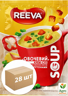 Крем-суп Овочевий (з крутонами) саші ТМ "Reeva" 17г упаковка 28 шт5