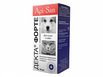 Api-San дект Форте Краплі вушні для собак і кішок при отодектозу, саркоптозу, нотоедроз 10 г (7517330)