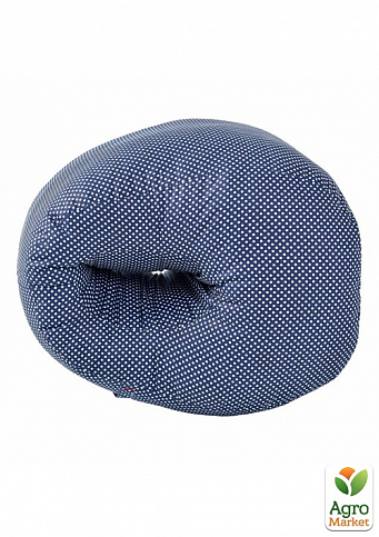 Подушка для годування Mini ТМ PAPAELLA 30х28х30 см горошок темно-синій - фото 2