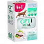 Упаковка вологого корму для дорослих кішок Optimeal у желе з тріскою та овочами 4 x 85 г (3660480)