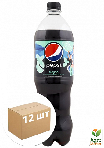 Газований напій Мохіто ТМ "Pepsi" 1л упаковка 12шт