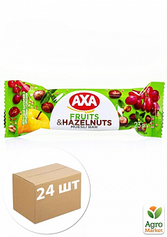 Батончик (с фруктами и орехами) ТМ "АХА" 23г упаковка 24шт2