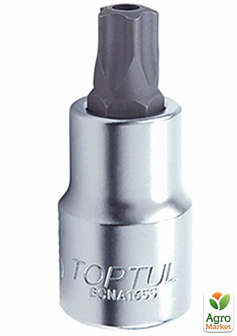 Головка з насадкою 5-гранною TORX T20 37mm 1/4" з отвором (для паливної апаратури) TOPTUL BCNA0820
