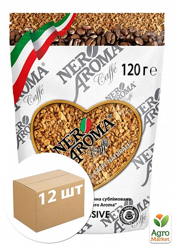 Кава розчинна (Exclusive) біла ТМ "Nero Aroma" 120г упаковка 12шт