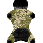 Комбинезон для собак WAUDOG Clothes, рисунок "Милитари", M35, В 59-62 см, С 37-40 см (422-4026)  цена