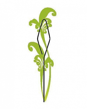 Опора для растений ТМ "ORANGERIE" тип A (зеленый цвет, высота 450 мм, диаметр проволки 3 мм)