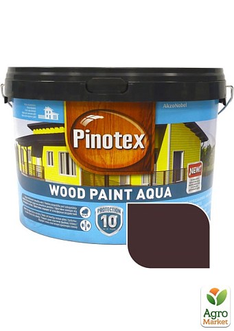 Краска для деревянных фасадов Pinotex Wood Paint Aqua Темно-коричневый 2,5 л