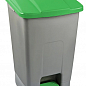 Бак для мусора с педалью Planet 70 л серо-зеленый (6820)