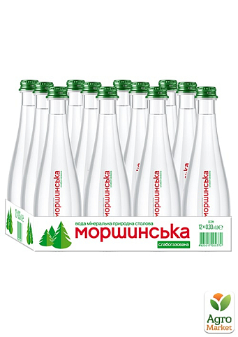 Минеральная вода Моршинская Премиум слабогазированная стеклянная бутылка 0,33л (упаковка 12шт)  - фото 3