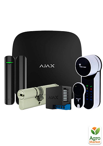 Комплект бездротової сигналізації Ajax StarterKit black + Mul-T-Lock Entr