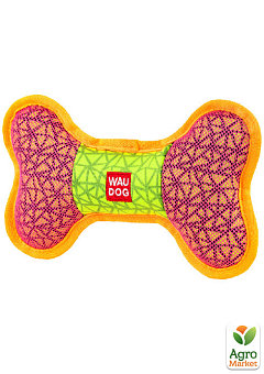 Игрушка для собак WAUDOG Fun, "Кость", Ш 20 см, Д 12 см розовый (62087)2