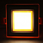 LED панель Lemanso LM1038 Сяйво 6W 450Lm 4500K + оранж. 85-265V / квадрат + скло (336114)