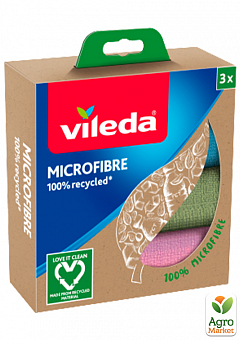 Серветки із мікрофібри 100% Recycled Vileda, 3 шт2