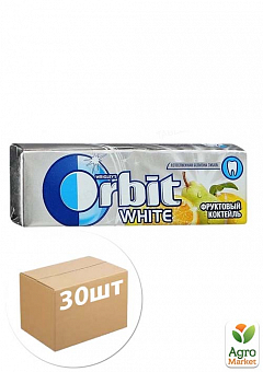 Резинка жевательная без сахара фруктовый коктейль white orbit уп. 30 шт1