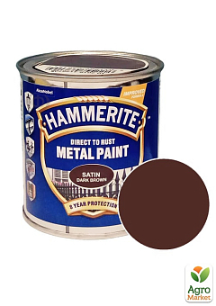 Краска Hammerite Полуматовая эмаль по ржавчине темно-коричневая 0,25 л2