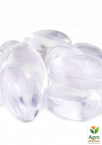 Декоративні скляні камені "Білий сапфір" фракція 20 мм