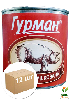 Тушкована свинина "Гурман" 410гр  упаковка 12шт 6