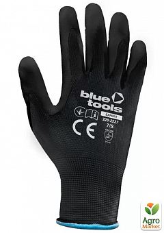 Стрейчеві рукавиці з поліуретановим покриттям BLUETOOLS Sensitive (7"/ S) (220-2227-07-IND)2