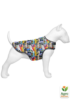 Курточка-накидка для собак WAUDOG Clothes, рисунок "Бэтмен комикс", M, А 37 см, B 52-62 см, С 37-46 см (504-4005)1
